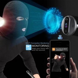 Smart video doorbell - with peephole / PIR motion detection / APP / WiFi - remote controlSecurity cameras