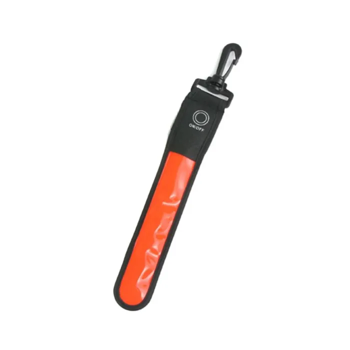 Reflective strap - safety keychain with LED - for cycling / running / night walking