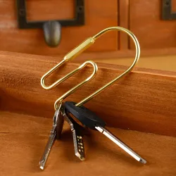Vintage brass loop - key holder organiser - keychain