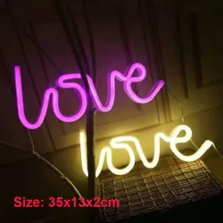 LED night light - neon lamp - USB - LOVE letters