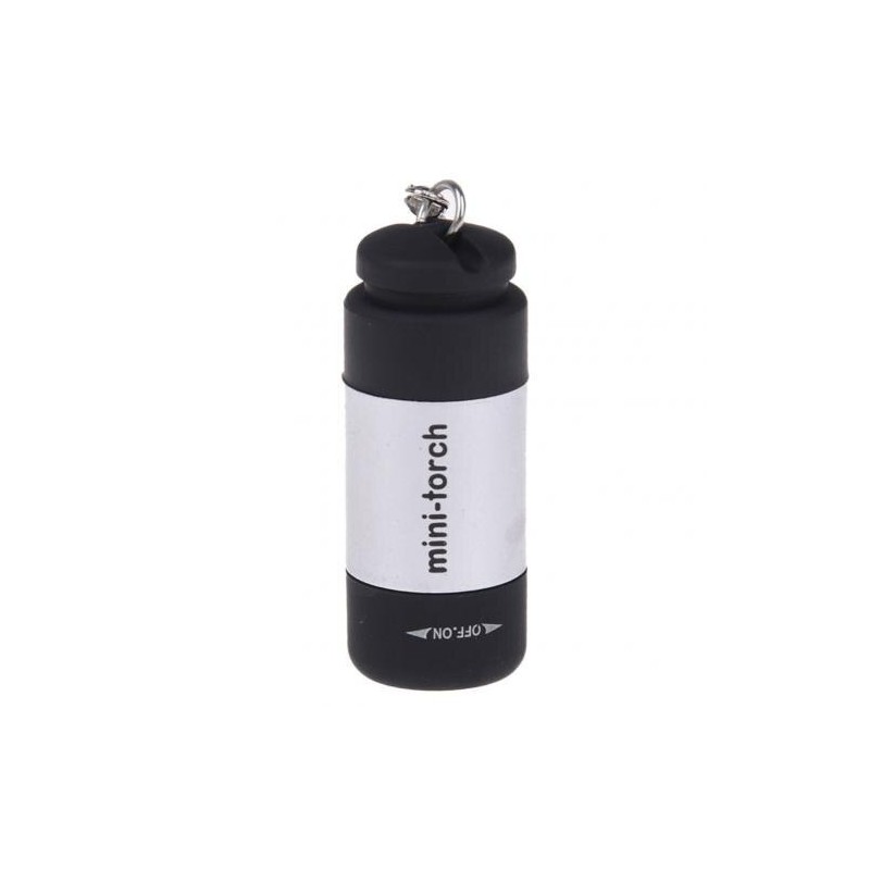 Mini torch flashlight - LED - USB - rechargeable - waterproof - with keychain
