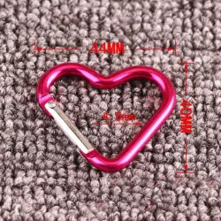 Keychain with lock buckle - quick hanging - heart shape