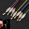 Stainless steel wire keyring - round rope - screwable connectorKeyrings