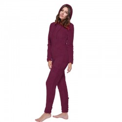 One piece pyjama - fluffy fleece warm jumpsuit - with hood / zipperLingerie