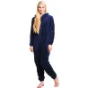 One piece pyjama - fluffy fleece warm jumpsuit - with hood / zipper