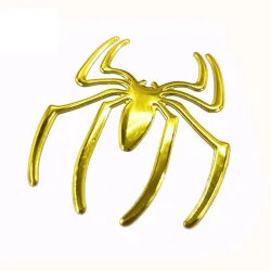 3D spider - car sticker - chrome