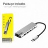 USB-C-hub - multiportadapter - splitter - USB 3 - HDMI - RJ45 PD