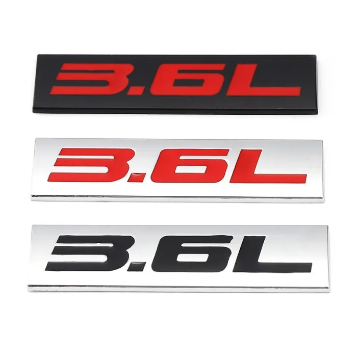Metal car sticker - engine size emblem - 3.0L - 3.8L
