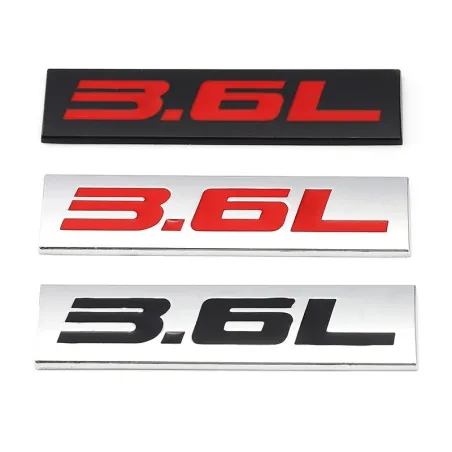 Metal car sticker - engine size emblem - 3.0L - 3.8L
