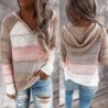 Multicolor hooded sweater - stitching pattern