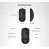 Delux M700A - wired gaming mouse - RGB - 7200DPI - lightweight - ergonomic - honeycomb shell