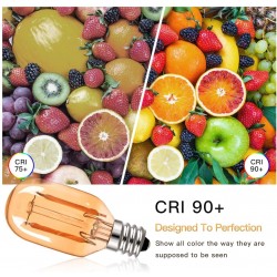 Vintage LED bulb - Edison tube - T22 - 2200K - E12 / E14 - 1W - dimmable - amber glass - 5 piecesE14