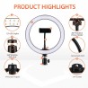 LED selfie ring - fill light lamp - with tripod - for makeup / video / photos - dimmableTripods & stands