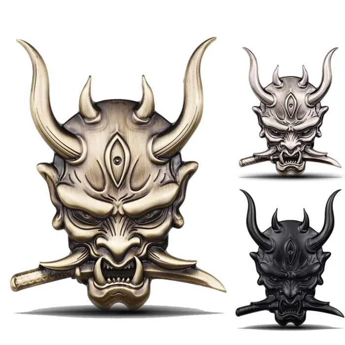 3D warrior - car / motorcycle sticker - metal emblem