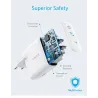 36W - 2-port PIQ 3.0 - type-C - wall charger - with foldable plugChargers