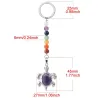 Keychain with turtle - natural stone / colorful beadsKeyrings