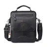 Elegant shoulder bag - with zippers - genuine leather