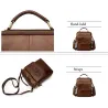 Elegant shoulder bag - with zippers - genuine leather