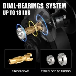 Professional fishing reel - long casting - ultra light - 7.2:1 / 8.1:1 - 18LB