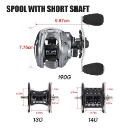 Professional fishing reel - long casting - ultra light - 7.2:1 / 8.1:1 - 18LB