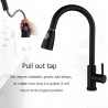 Kitchen faucet - pull-out head nozzle - rotatable - stainless steelKitchen faucets