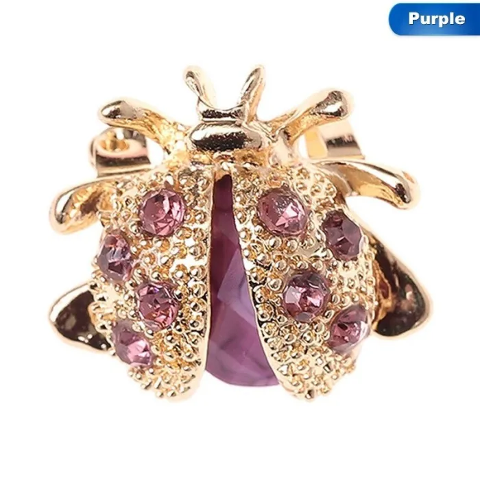 Crystal ladybird - elegant brooch