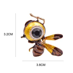 Big-Eye - bee - rhinestone brooch