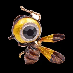 Big-Eye - bee - rhinestone brooch