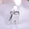 Dentist mirror / tooth - elegant brooch