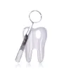 Dentist mirror / tooth - elegant brooch