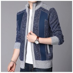 Thick warm sweater - short jacket with zipper - cashmere / wool / fleeceJackets