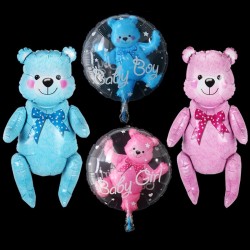 Baby shower balloons - teddy bear / stroller - for boys / girlsBalloons
