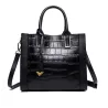 Elegant shoulder bag - genuine leather - stone patternHandbags