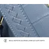 Elegant shoulder bag - genuine leather - stone pattern