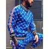 Fashionable sports tracksuit - sweatshirt with a zipper / long pants - slim fit - 3D printingPants