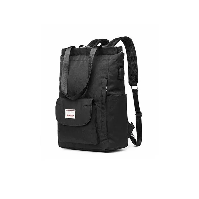 Stylish handbag - laptop backpack - with USB charging port - waterproof