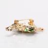 Dancing girl / rose shaped dress - crystal brooch