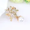 Tree with a leaves / pearl - crystal broochBrooches