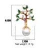 Tree with a leaves / pearl - crystal broochBrooches