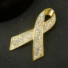 Breast cancer support - crystal broochBrooches