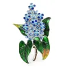 Trendy enamel lilac flower brooch