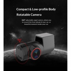 SAMEUO U700 - dash-kamera - front-/bakkamera - videoopptaker - QHD 1944P - DVR - WiFi