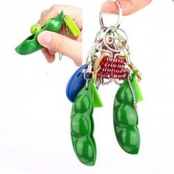 Squeezable peas - anti stress fidget toy - with keychain
