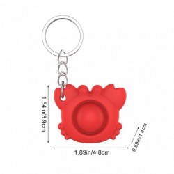 Crab shape fidget - anti-stress toy - with keychain - push bubble Pop ItFidget Spinner