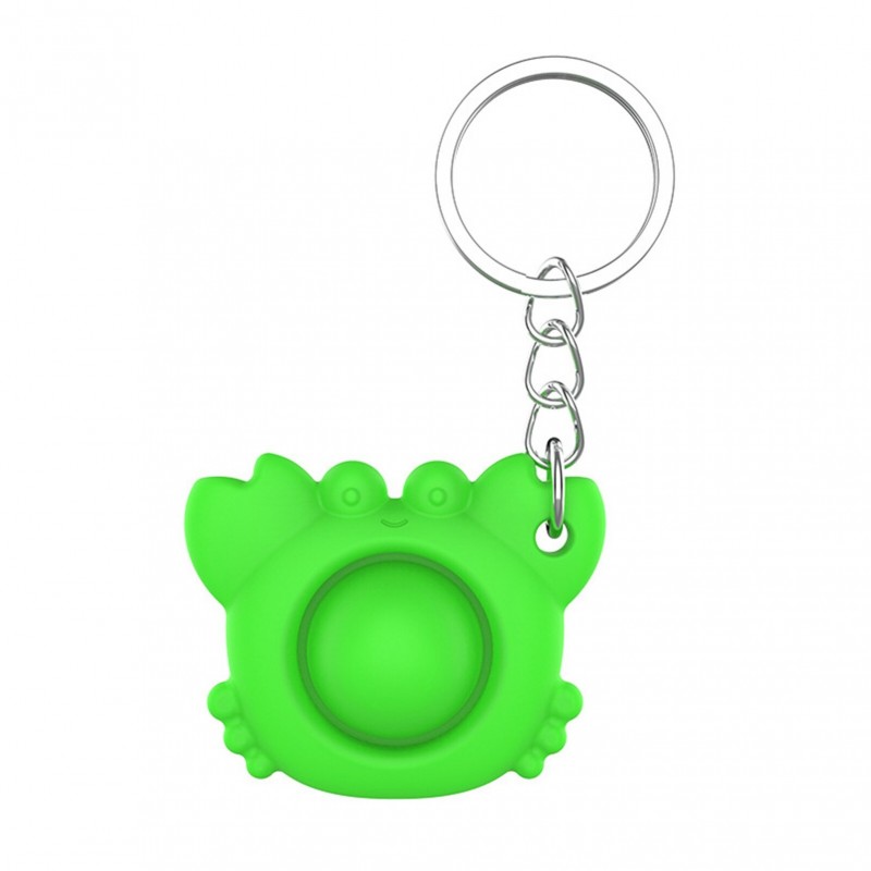 Crab shape fidget - anti-stress toy - with keychain - push bubble Pop ItFidget Spinner