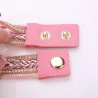 Multilayer bracelet with a round watch - crystals / beads