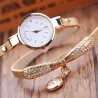 Fashionable multi-layer bracelet with a watch / crystals