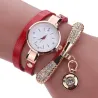 Fashionable multi-layer bracelet with a watch / crystals
