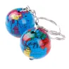 Trendy keychain with world map globe