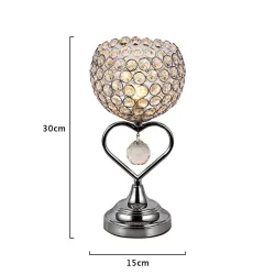 Modern crystal night lamp - heart-shaped - LED